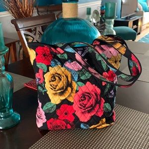 Vera Bradley floral quilted tote bag